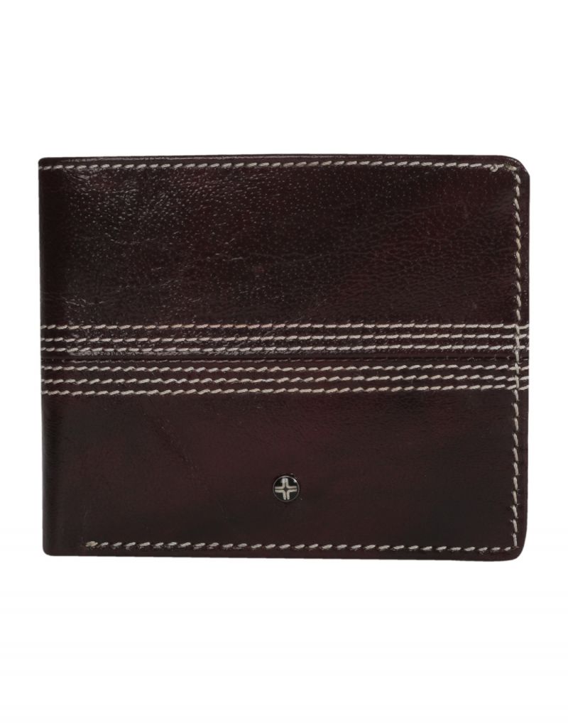 Buy Jl Collections 6 Card Slots Men's Brown Leather Wallet online