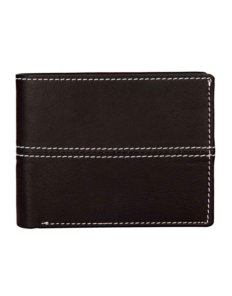 Buy Jl Collections Mens Black Genuine Leather Wallet (10 Card Slots) online