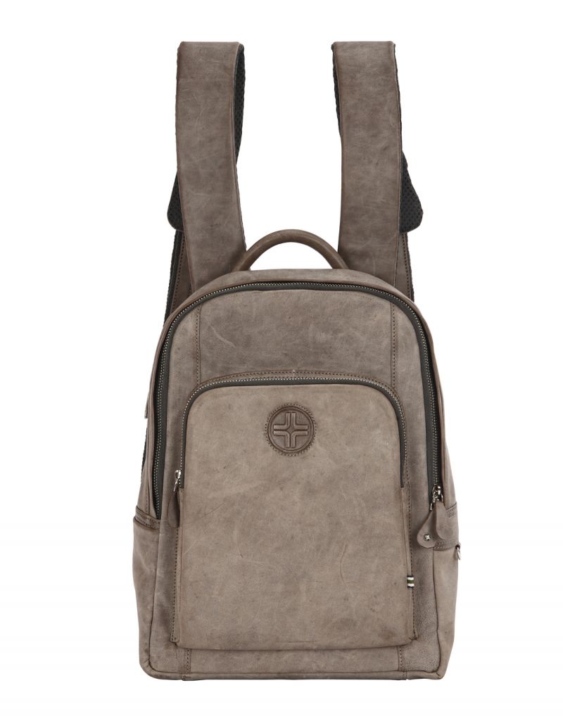 Buy JL Collections Womens Leather Grey Backpack online