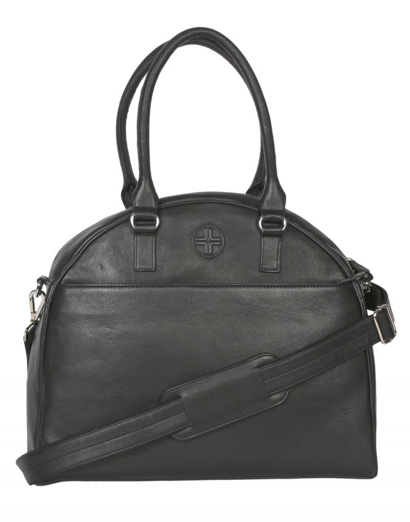 Buy Jl Collections Women's Leather Black Tote Bag online