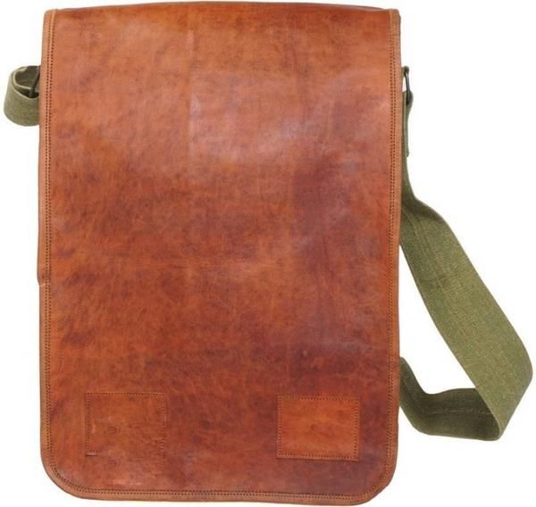 13 inch messenger bag leather