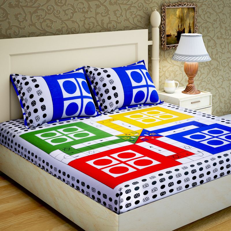 Buy Rg Home Designer Poly Cotton Double Bedsheet - Rg-pc-07 online