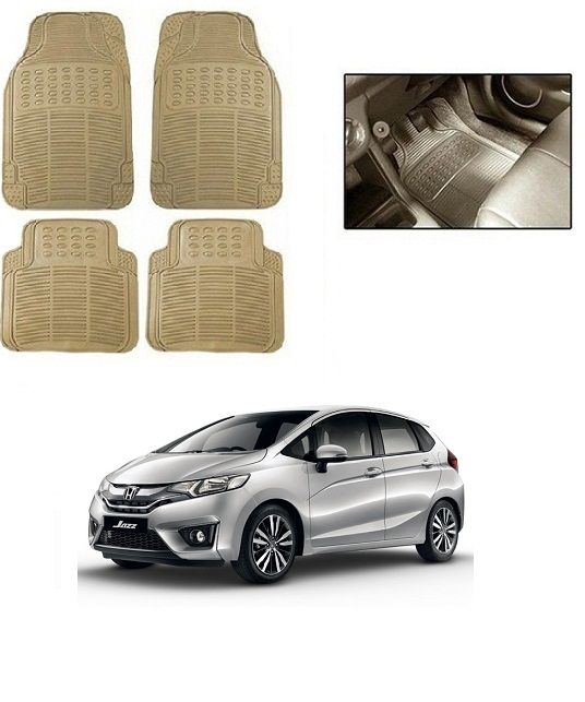 Buy Trigcars Cream Rubber Floor Mat For Honda Jazz Online Best