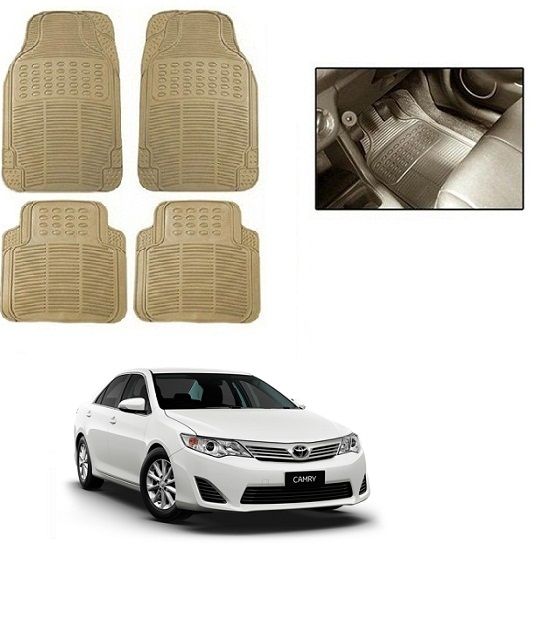 Buy Trigcars Cream Rubber Floor Mat For Toyota Camry 2012 Online