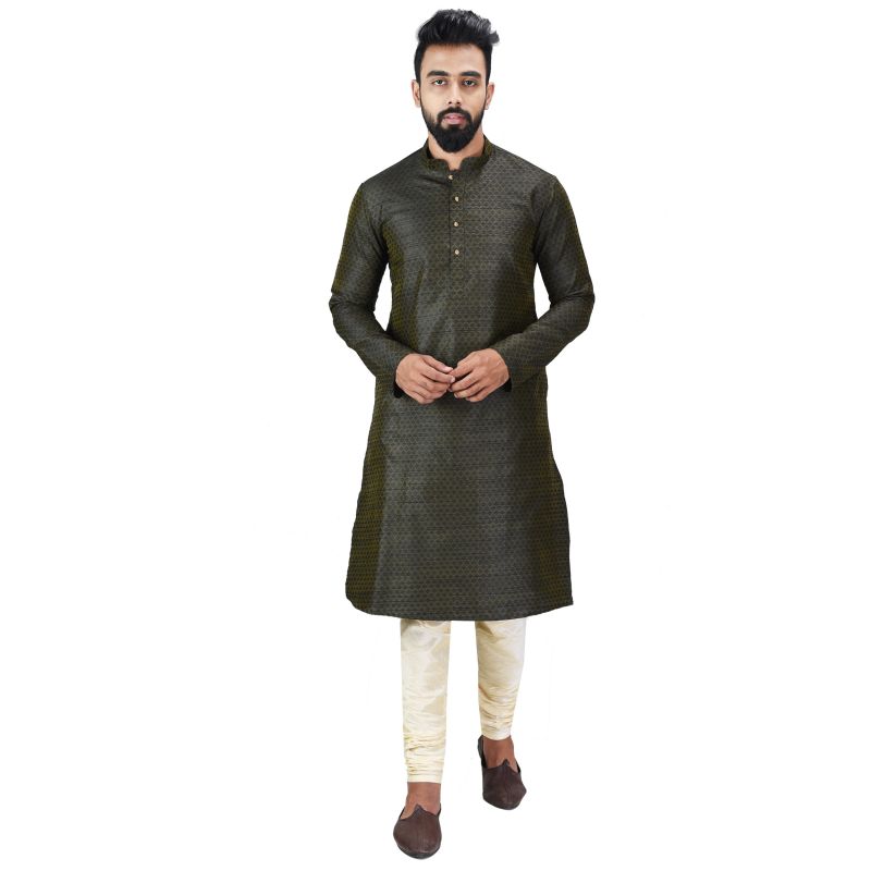 Buy Limited Edition Cotton Silk Regular Fit Self Design Kurta Pajama ( Code - Akakkuset041) online