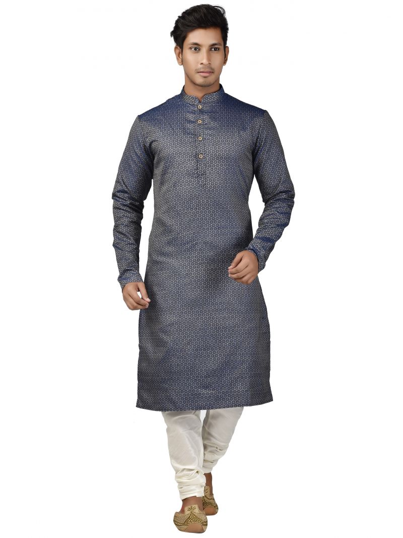 Buy Limited Edition Cotton Silk Regular Fit Self Design Kurta Pajama ( Code - Akakkuset121) online