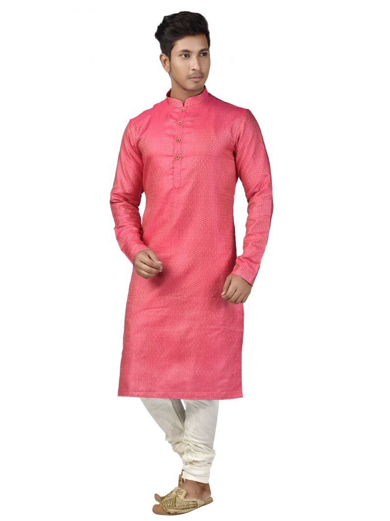 Buy Limited Edition Cotton Silk Regular Fit Self Design Kurta Pajama ( Code - Akakkuset123) online