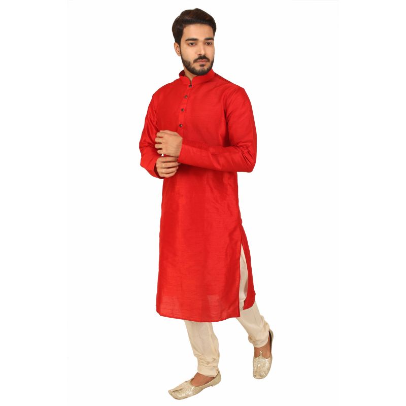 Buy Limited Edition Cotton Silk Regular Fit Self Design Kurta Pajama online
