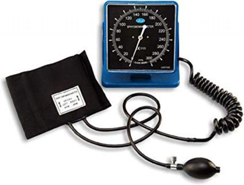 Buy Clock Type Bp Monitor Hs-60a Abs Desk/wall Type Square Sphygmomanometer B.p Monitor online