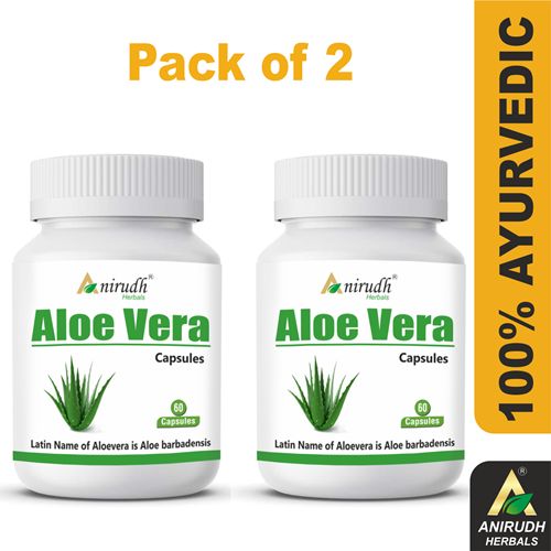Buy Anirudh Herbals Pack Of 2 Aloevera 60 Capsules ( Code - Ahrd04 ) online