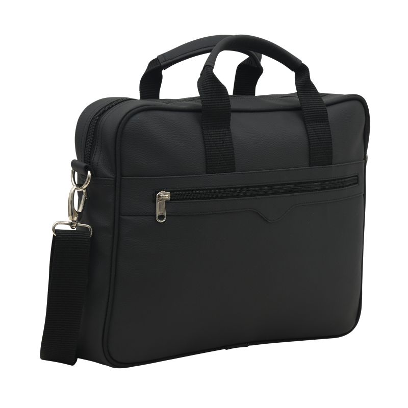 Buy Aquador Laptop Cum Messenger Bag With Black Faux Vegan Leather - ( Code -ab-s-1462-black ) online