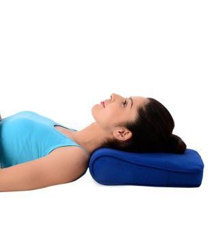 Buy Kudize Cervical Pillow Spondylosis Neck And Back Pain Support - Universal Deluxe Blue Head Support (code -gr18bl-u) online