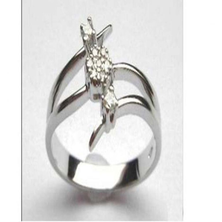 Buy Ag Silver & Real Diamond Ranchi Ring ( Code - Agsr0122n ) online