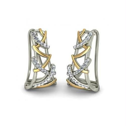 Buy Avsar Real Gold and Diamond EARRING online