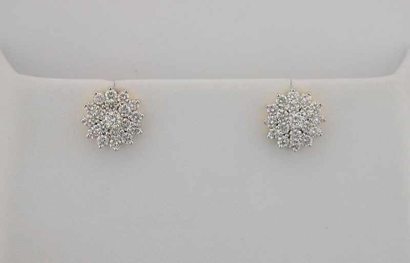 Buy Avsar Real Diamond Flower Shape Earrings online