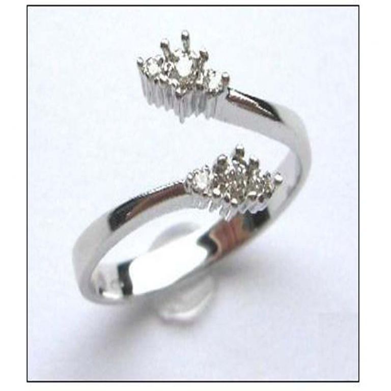 Buy Ag Silver & Real Diamond Pune Ring ( Code - Agsr0124n ) online