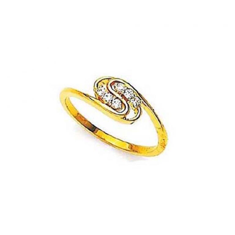 Buy Ag Silver & Real Diamond Pranali Ring ( Code - Agsr0147n ) online