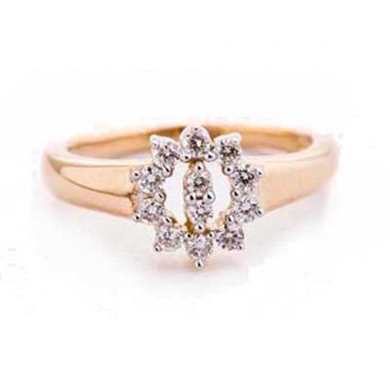 Buy Ag Silver & Real Diamond Gujarat Ring ( Code - Agsr0198n ) online