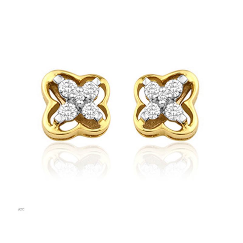 Buy Avsar Real Gold And Diamond Mayuri Earring (code - Ave007n) online