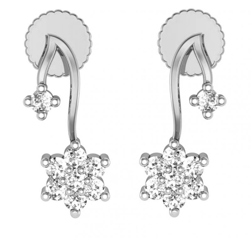 Buy Avsar Real Gold and  Diamond Kinjal Earrings online