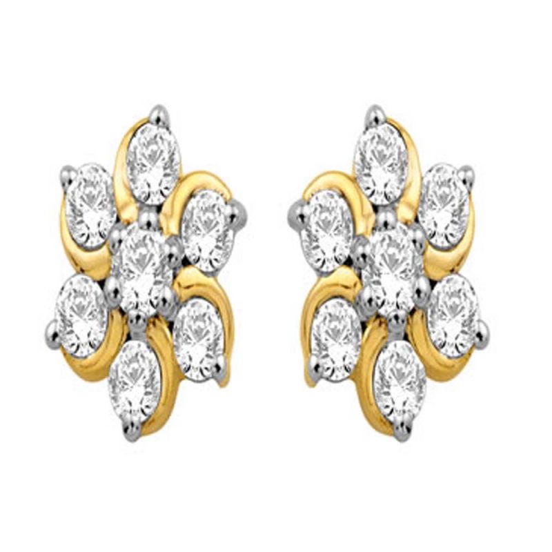 Buy Avsar Real Gold And Diamond Archana Earring (code - Ave019n) online