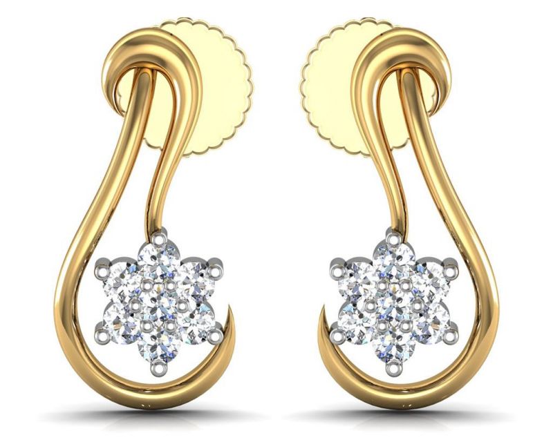 Buy Avsar Real Gold and Diamond Gayatri Earrings online