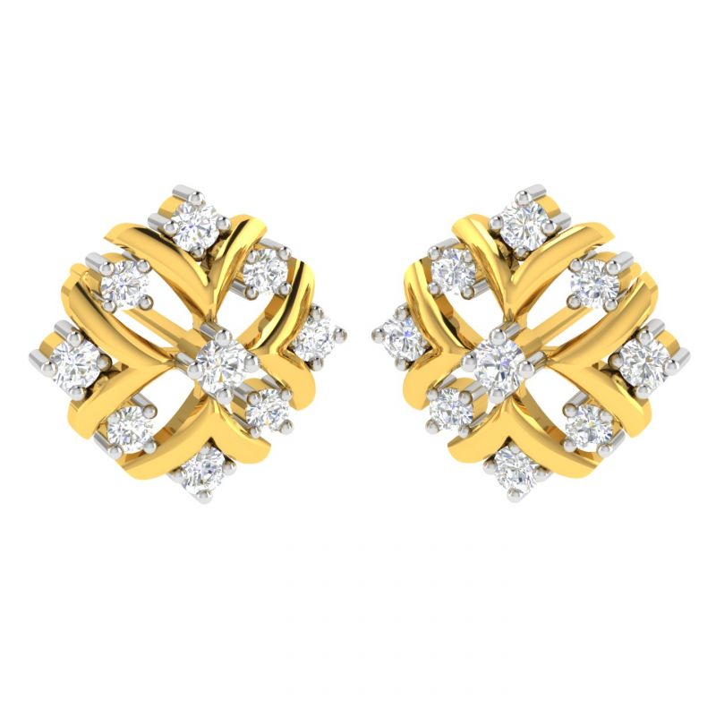 Buy Avsar 18 (750) And Diamond Kashish Earring (code - Ave313a) online