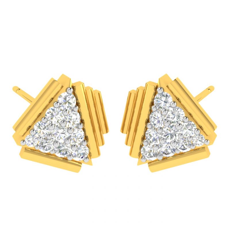 Buy Avsar Real Gold And Diamond Nitisha Earring (code - Ave317yb) online
