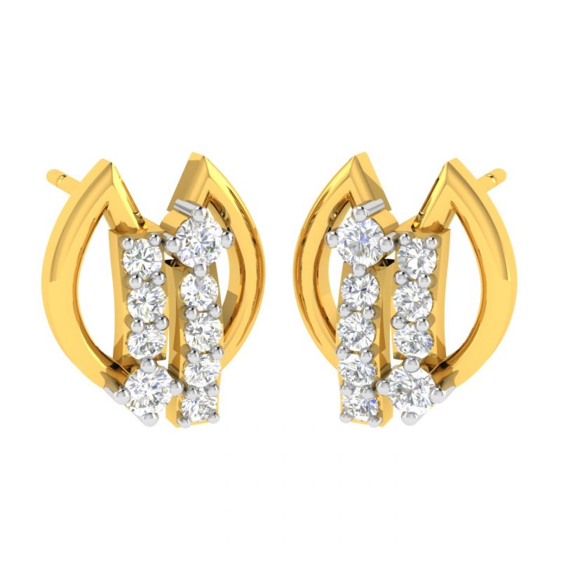 Buy Avsar 18 (750) And Diamond Anjali Earring (code - Ave319a) online