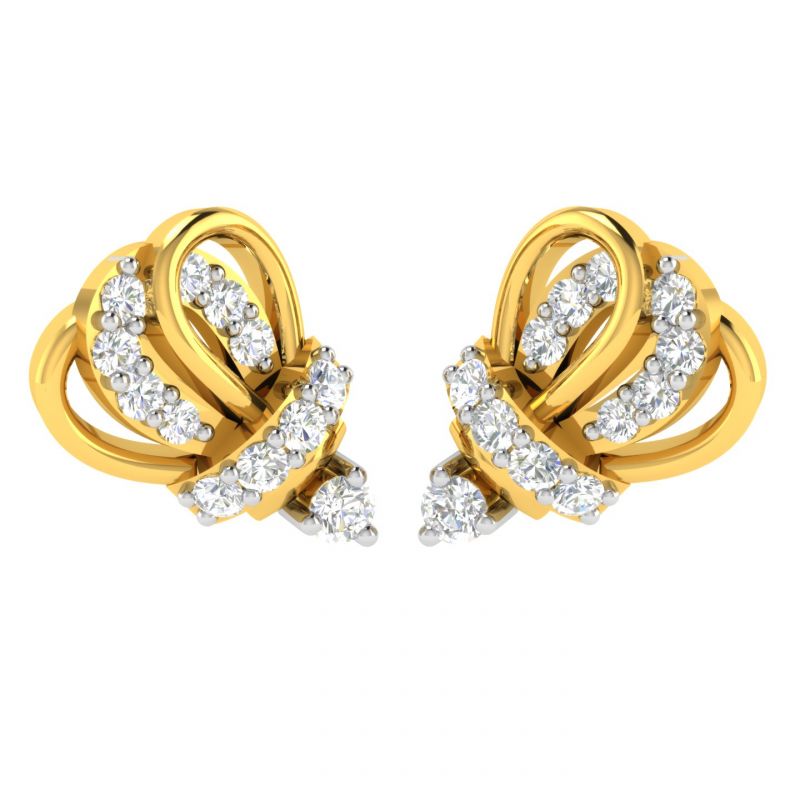 Buy Avsar 18 (750) And Diamond Tejal Earring (code - Ave322a) online