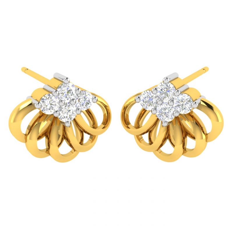 Buy Avsar 18 (750) And Diamond Snehal Earring (code - Ave323a) online