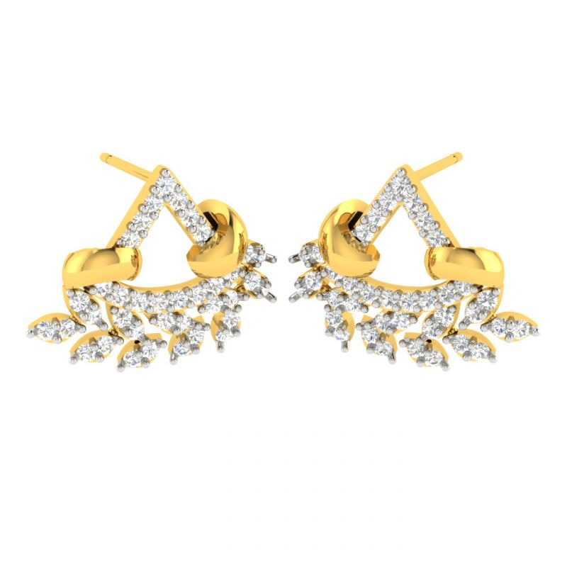 Buy Avsar 18 (750) And Diamond Swara Earring (code - Ave331a) online
