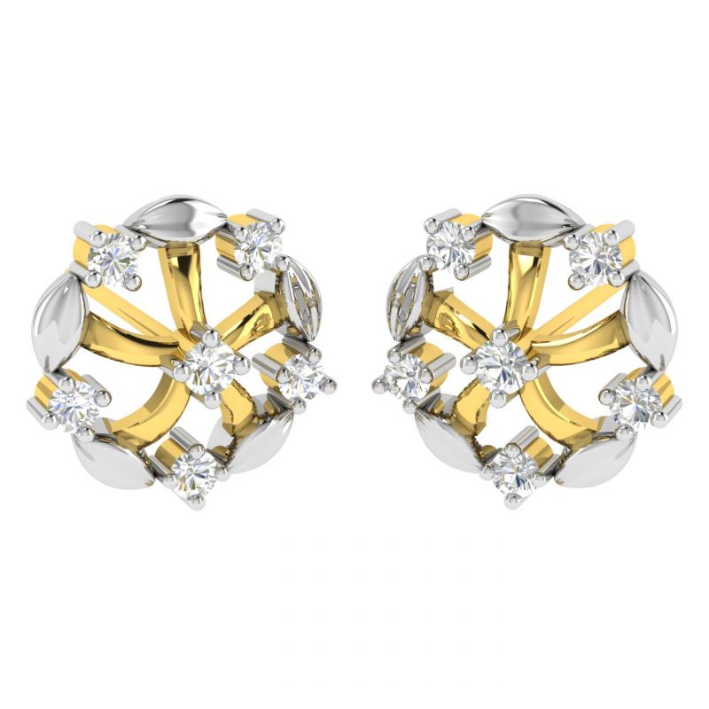 Buy Avsar Real Gold And Diamond Mamta Earring (code - Ave337yb) online