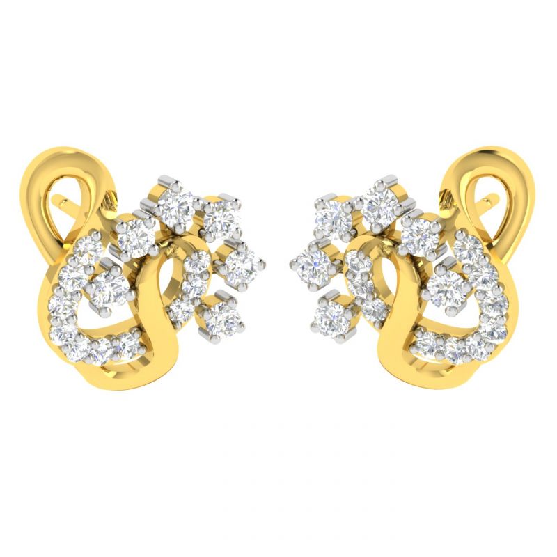 Buy Avsar 18 (750) And Diamond Sachi Earring (code -ave342a) online