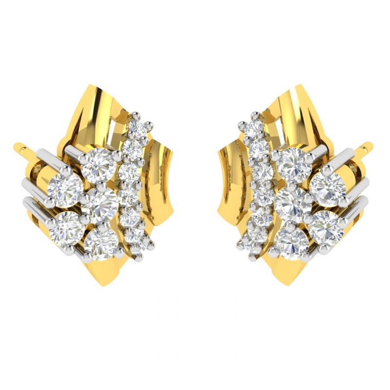 Buy Avsar Real Gold And Diamond Pranjal Earring (code - Ave354a) online