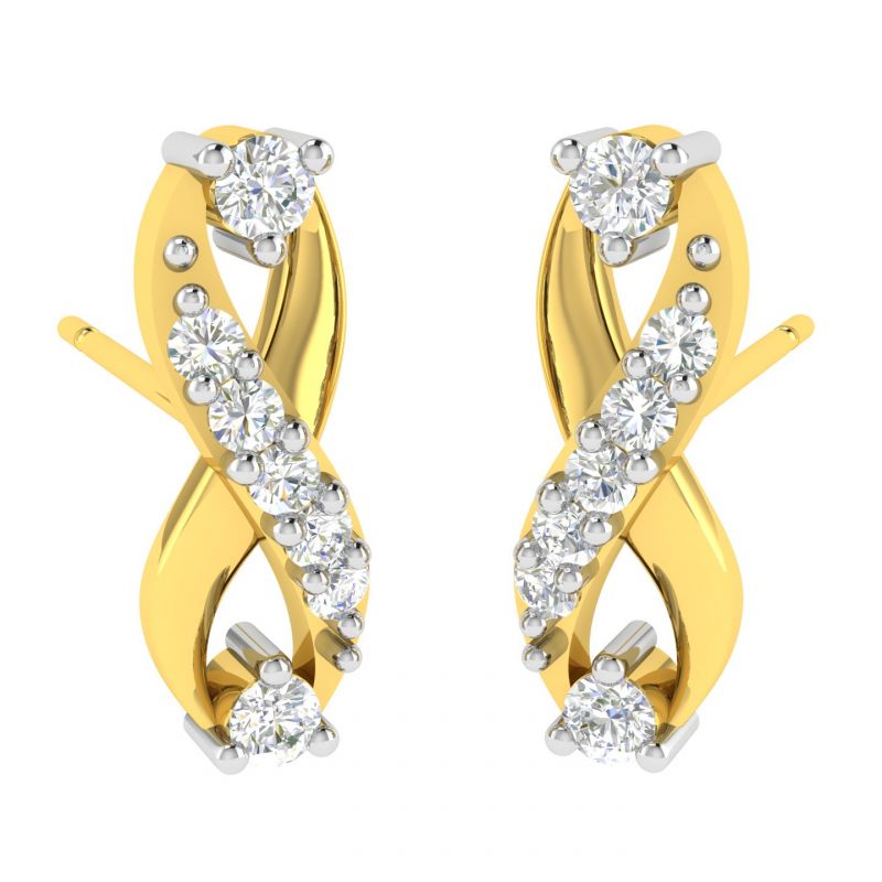 Buy Avsar Real Gold And Diamond Sonal Earring (code - Ave368a) online