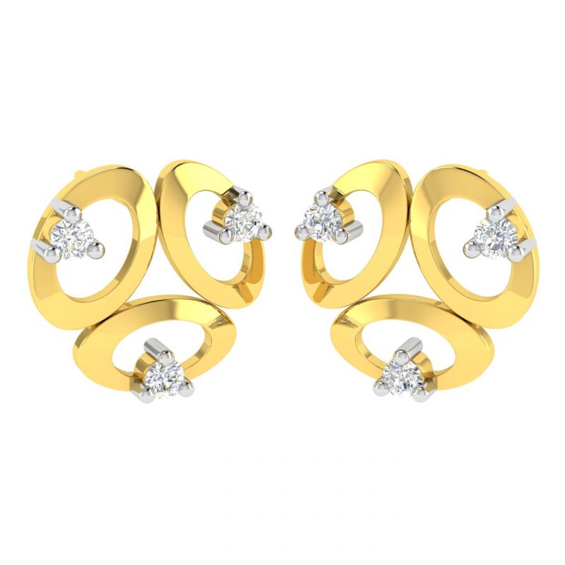 Buy Avsar Real Gold And Diamond Sneha Earring (code - Ave370a) online