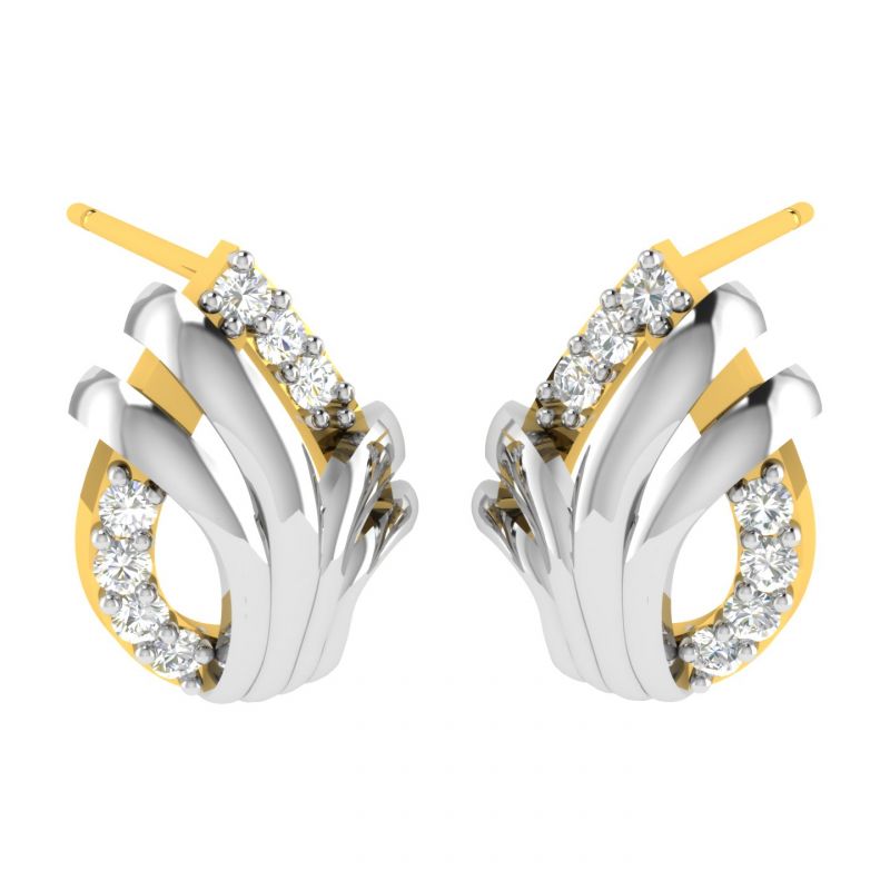 Buy Avsar Real Gold And Diamond Jyoti Earring (code - Ave386a) online