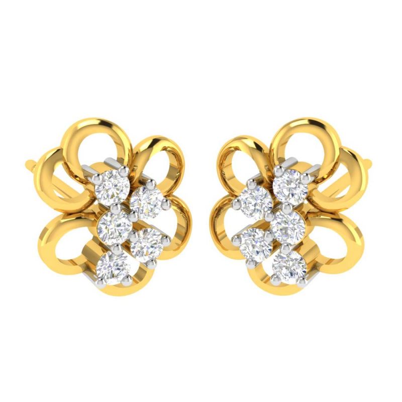 Buy Avsar Real Gold Seema Earring (code - Ave392yb) online