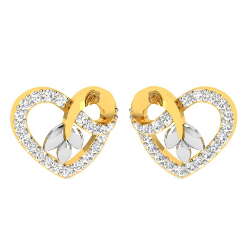 Buy Avsar 18 (750) Yellow Gold And Diamond Seema Earring (code - Ave422a) online