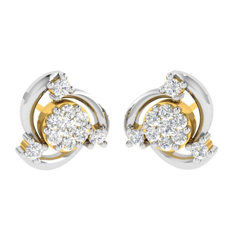 Buy Avsar 18 (750) Yellow Gold And Diamond Minal Earring (code - Ave426a) online
