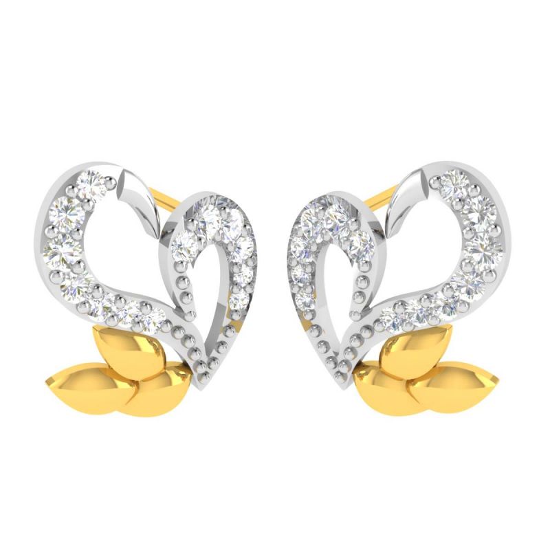 Buy Avsar 18 (750) Yellow Gold And Diamond Janavi Earring (code - Ave430a) online
