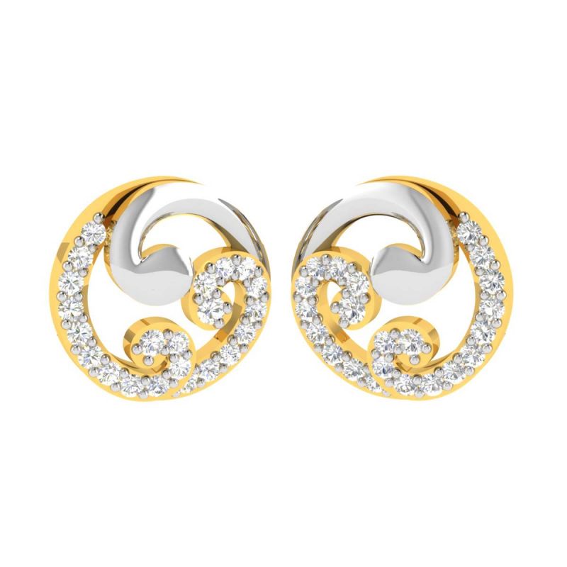 Buy Avsar 18 (750) Yellow Gold And Diamond Kirti Earring (code - Ave431a) online