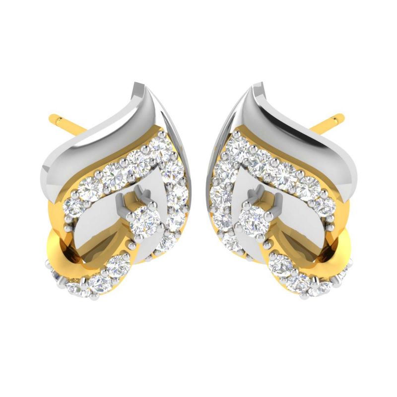 Buy Avsar 18 (750) Yellow Gold And Diamond Samiksha Earring (code - Ave437a) online
