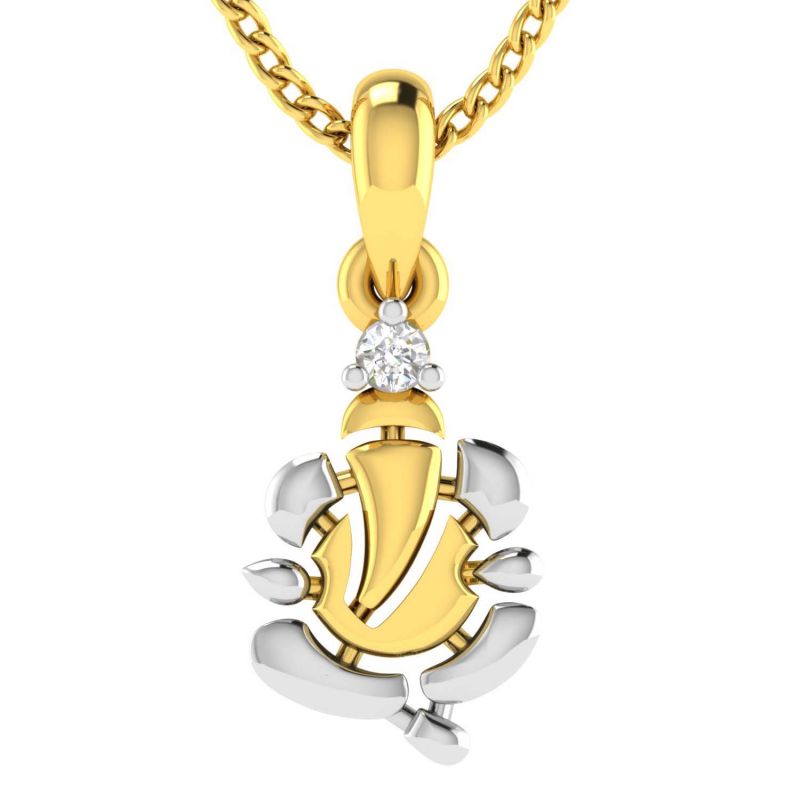 Buy Avsar Real Gold Ganesha Shape God Pendant ( Code - Avp219yb ) online