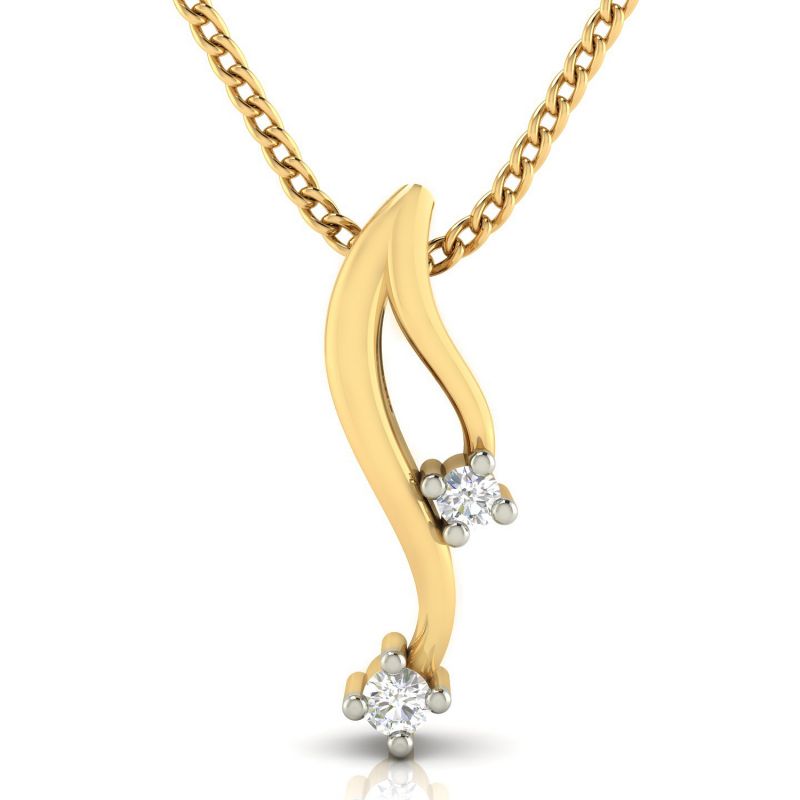 Buy Avsar Real Gold and Diamond Sneha Pendant online