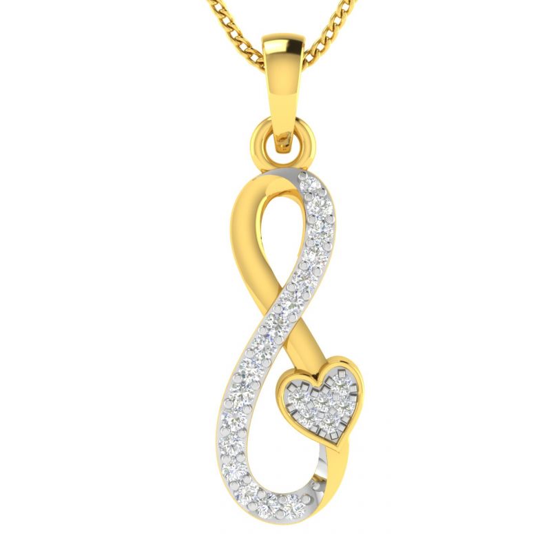 Buy Avsar Real Gold And Diamond 18k Pendant (code - Avp512a) online
