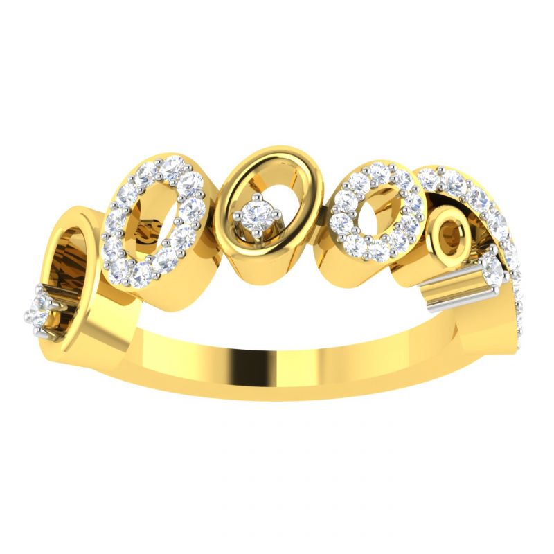 Buy Avsar Real Gold Diamond 18k Ring (code - Avr356a) online