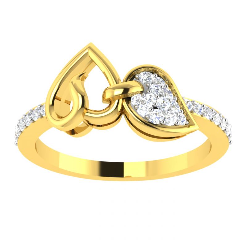 Buy Avsar Real Gold Diamond 18k Ring (code - Avr371a) online