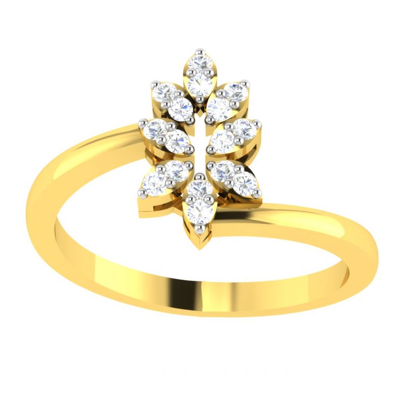 Buy Avsar Real Gold Diamond 18k Ring (code - Avr372a) online